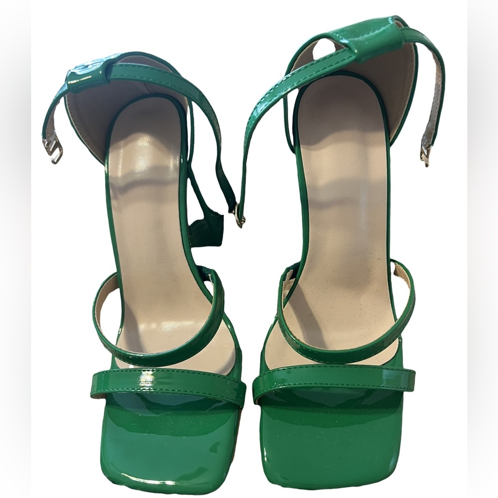 SHEIN Green strappy heels, size 37, never worn